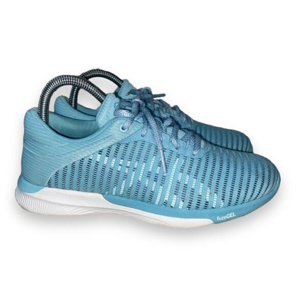 Asics FuzeX Adapt T885N Porcelain Blue Women's 6.5 - Picture 3 of 10